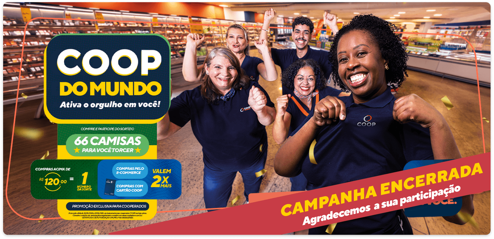 Banner sobre encerramento da Campanha da Copa do Mundo 2026