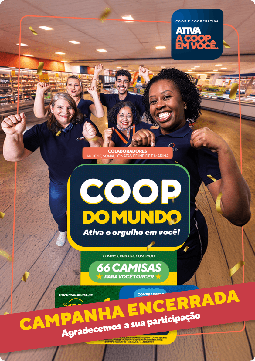 Banner sobre a promoção Coop do Mundo