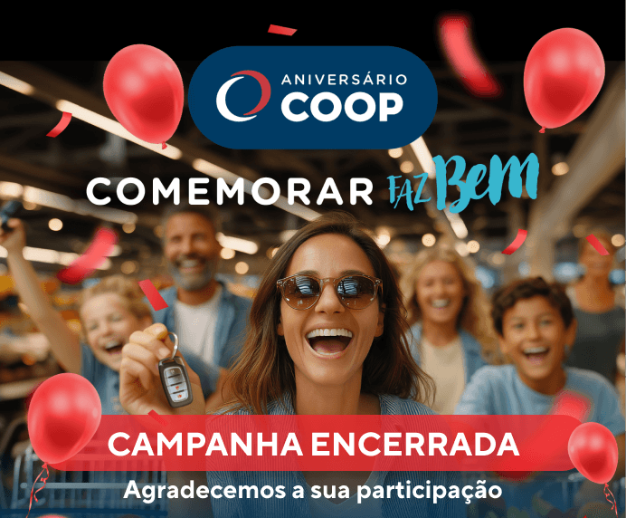 Banner sobre o aniversário Coop